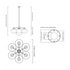 CTO Lighting Cloudesley Medium Chandelier Light - Satin Brass with Opal Glass CLOCHMSBGO image NaN