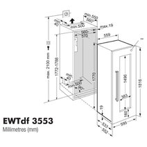 Liebherr 80 Bottle Vinidor Integrated Wine Storage Cabinet Right Hinge EWTDF3553 hero image