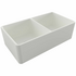 Turner Hastings Novi 85 x 46 Fine Fireclay Double Bowl Butler Sink Matte White NO853FS-MW image NaN