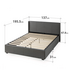 Zinus Maddon Double Upholstered Gas Lift Storage Bed Frame Dark Grey AU-FPPST2-12D image NaN