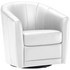 Natuzzi Editions Giada White Leather Swivel Chair CHAIRB59610BY image NaN