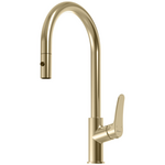 Oliveri Verona Pull out Goose Neck Mixer Tap Classic Gold VA306503CG-P hero image