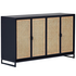Reddie Suzy Teak Black Frame Natural Rattan Doors Buffet BUSZ150X45X90W3M1 image NaN