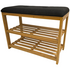 L.T. Williams 2-Tier Bamboo Shoe Rack With Charcoal Seat 9921-LT image NaN
