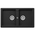 Abey Schock Typos N200 Double Bowl Sink with No Taphole - Onyx TN200B-NTH image NaN