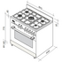 Artusi 90cm Dual Fuel Black Freestanding Oven CAFG91B  image NaN