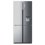 Haier 463L Quad Door Fridge with Water Dispenser Stainless Steel HRF516YHS hero image