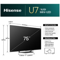 Hisense 75 Inch U7N ULED 4K Mini LED Smart TV 75U7NAU hero image
