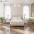 Zinus Debi Double Upholstered Fabric Bed Base Beige AU-FHVP-D image NaN