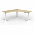 OLG Agile+ Adjustable 90 Degree Workstation 1800x1800x750 New Oak Worktop with White Frame OG_AG3MEW18875WNOLH image NaN