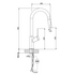 Oliveri Brushed Chrome Vilo Pull Out Tap VT0426B image NaN