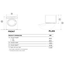 Haier 12kg 600 Series Front Load Washing Machine with Steam Care Dark HWF12PXB2 hero image