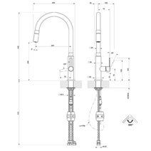 Gessi 60003BNB Mesh Pull Out Kitchen Mixer Tap hero image