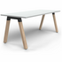 OLG Plantation Single Desk 1800x750 White Worktop with Oak Legs OG_PLSD1875_W image NaN