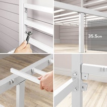 Zinus Patricia Double Metal Canopy Bed Frame White AU-CPBFW-D hero image
