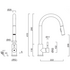 Gareth Ashton Goose Neck Pull Out Kitchen Mixer Tap Brushed Stainless Steel KTA045-BR image NaN