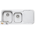 Oliveri Petite 1 & 3/4 Double Bowl Sink with Right Hand Drainer PE311NTH  image NaN