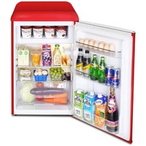 Husky 118L Retro Style Bar Fridge Red HUSRET135RDHU hero image