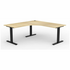OLG Agile Fixed 90 Degree Workstation 1800x1800x600 New Oak Worktop with Black Frame OG_AGF90181875B_NORH image NaN