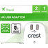 Crest PWA04992 UK Adaptor with USB Charging image NaN
