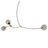 CTO Lighting Ivy Horizontal 3 Pendant Light - Bronze and Sating Brass with Smoke Glass Shades IVYPE3BZSG image NaN