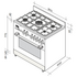 Artusi 90cm Dual Fuel Freestanding Oven Stainless Steel CAFG91X image NaN
