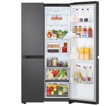 LG 664L Side by Side Refrigerator Matte Black GS-B599MBL hero image