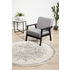 Rug Culture Chrome Small Silver & Off White Rug 150X150CM - CRO-RIT-SIL-150X150 image NaN