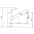 Oliveri Essente Swivel Pull Out Mixer Tap Stainless Steel SS31615 image NaN