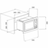 ILVE 25L Built-In 800W Microwave Oven with Grill & Trim Kit IV602BIM  image NaN