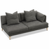 Kalona KYOTO Left Facing Extended Chaise Sofa Pewter WS-205-LCS-VILA-27 image NaN
