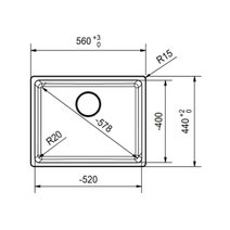 Franke Maris 520mm Single Bowl Topmount Sink Matte Black MRG610-52MBB hero image