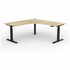 OLG Agile+ Adjustable 90 Degree Workstation 1800x1800x750 New Oak Worktop with Black Frame OG_AG3MEW18875BNORH image NaN