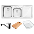 Franke DRX621RHDPACK 1 and 3/4 Bowl Right Hand Drainer Sink Pack image NaN
