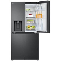 LG 506L French Door Fridge with Slim Non-Plumbed In-Door Ice and Water Dispenser Matte Black GF-LN500MBL hero image