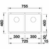 Blanco SUBLINE 350/350-U Double Bowl Undermount Sink Black SUB350350UBK5 image NaN