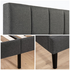 Zinus Leo Fabric Bed Frame Dark Grey Wooden Slats Double AU-FSPBO-D image NaN
