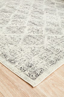 Rug Culture Century Large White & Charcoal Rug 290X200CM - CEN-999-GREY-290X200 hero image
