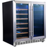 Husky Vino Pro 31 Bottle Dual Door Wine Storage Cabinet Stainless Steel HUS-WC66B-ZY image NaN