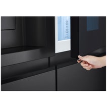 LG 635L Side by Side InstaView Fridge with Ice & Water Dispenser Matte Black GS-V600MBLC hero image