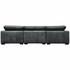 Kalona Milan Three Seater Charcoal Leather Lounge 19073-C image NaN