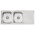 Oliveri Endeavour Double Bowl Topmount Sink with Right Hand Drainer EE70NTH  image NaN