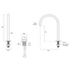 Rogerseller Tonic Hob Sink Mixer with Swivel Outlet - Brushed Gold 360601375114 image NaN