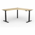 OLG Agile+ Adjustable 90 Degree Workstation 1800x1800x750 New Oak Worktop with Black Frame OG_AG3MEW18875BNOLH image NaN
