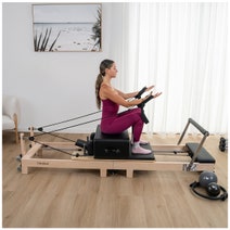 Lifespan Fitness Contour 2 Folding Wood Pilates Reformer Set Black LFRF-CONTFLD2 hero image