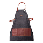 Tramontina Churrasco Black Fabric and Faux Leather Apron 26571000 hero image