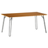 Reddie Willy Rectangle Dining Table 160cm Natural Teak Top Black Base image NaN