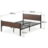 Zinus Double Tucker Bed Frame Metal & Bamboo Base Brown AU-FBOBH2-14D image NaN