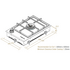 Spezialist 34cm LP Gas Cooktop with Stainless Steel Plate Brass Surface S30341SPBBRLPG image NaN