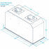 Whispair 116cm Toronto Mega Deep Under Cupboard Rangehood with Remote Inline Twin Pro Motor X3T12S5.2IP image NaN